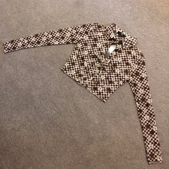 Tie Mesh Top - Picture 2 of 6